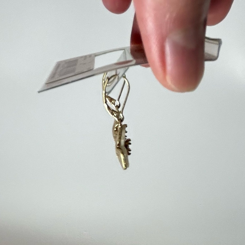Lonna & Lilly Gold and Cream Floral Earrings - Picture 6 of 6